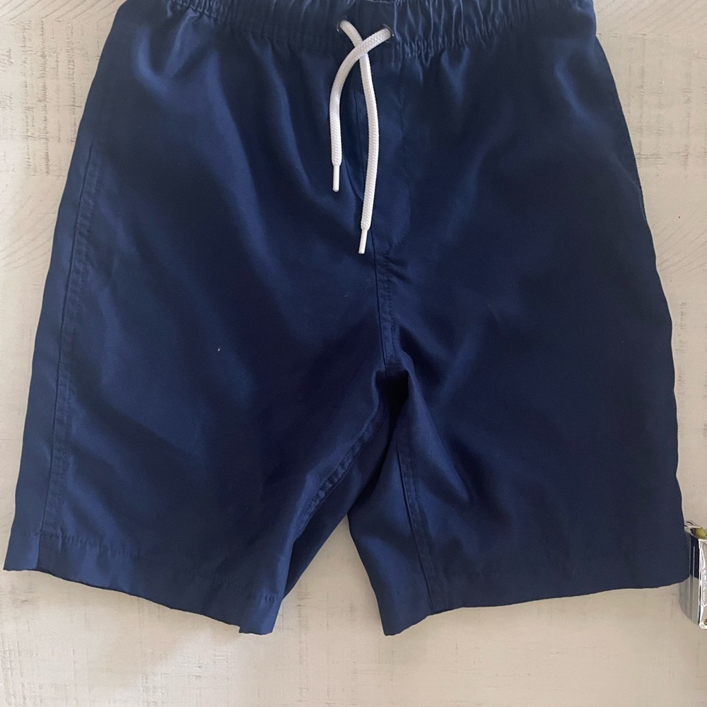 Lands' End Boys Navy  Blue Swim Trunks Size L (10-12) - Picture 2 of 8